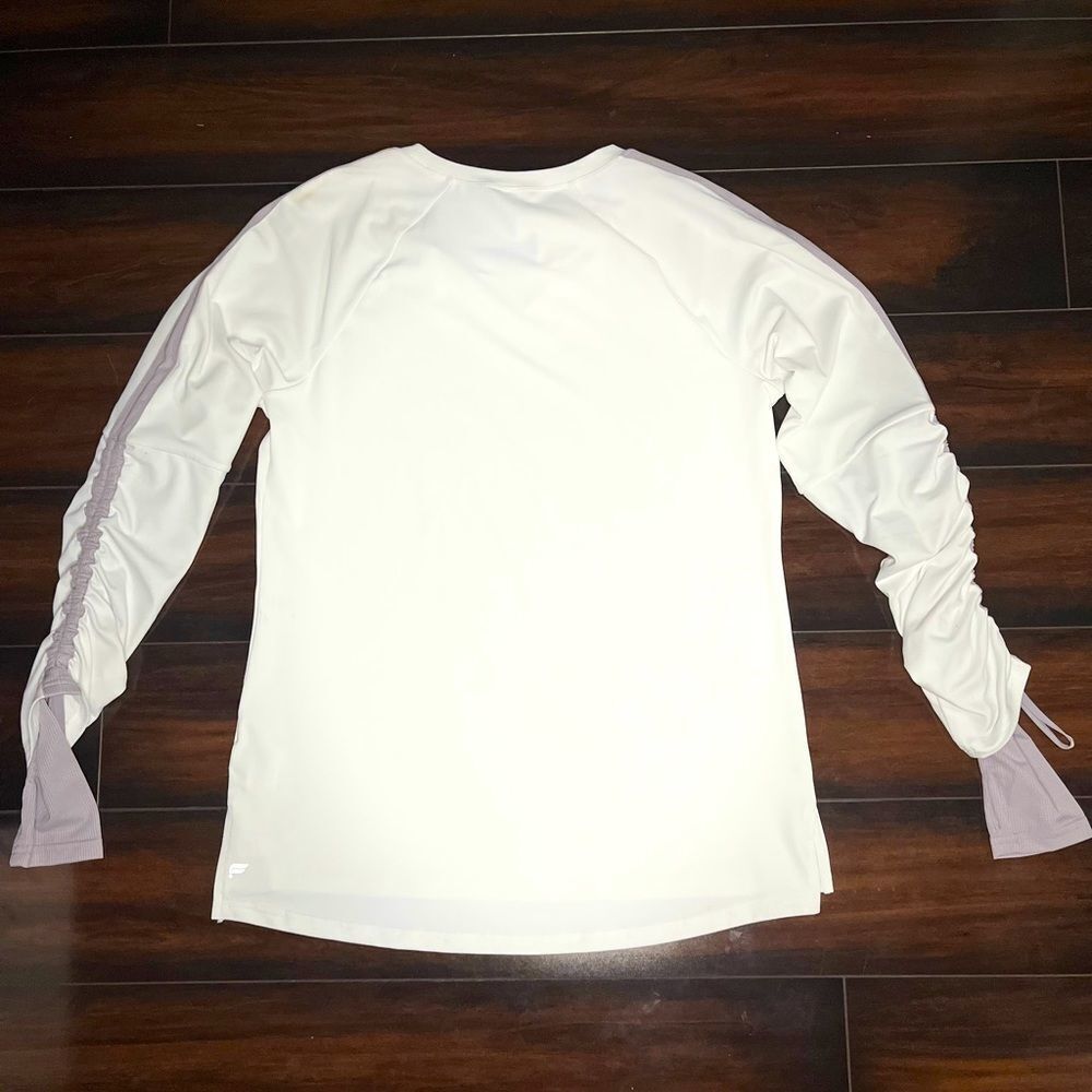 NWT Fabletics Cashel Adjustable Long Sleeve White and Purple Shirt Jacket Size M - Picture 5 of 15